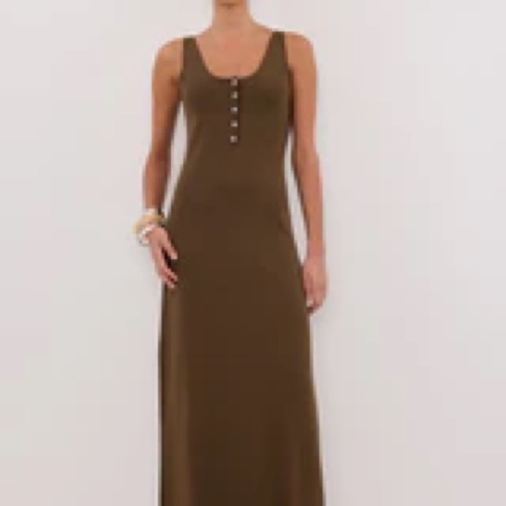 DISSH Olive Brown Maxi Tank Dress